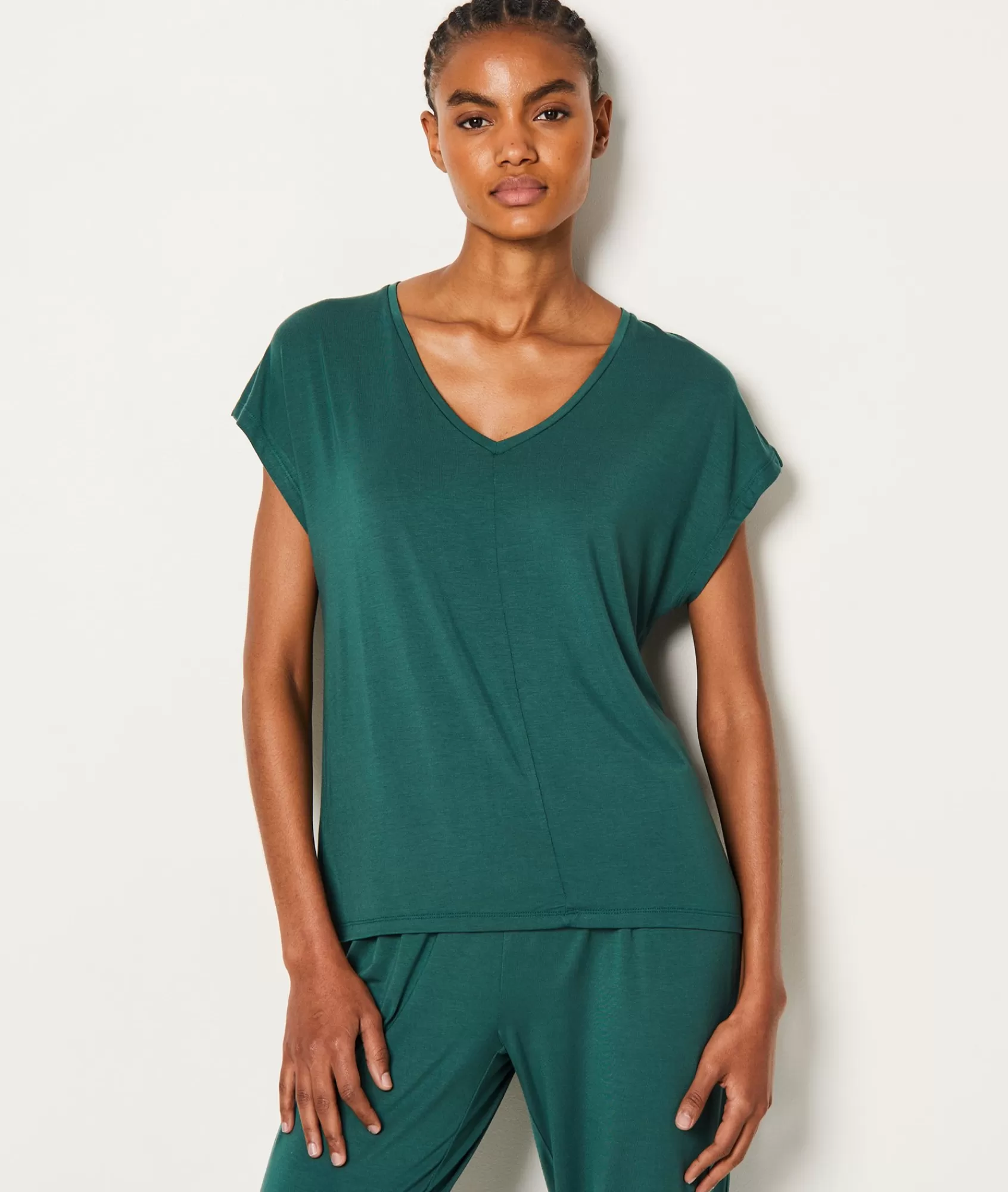 Etam Pyjama Tops>T-shirt de pyjama en modal manches courtes