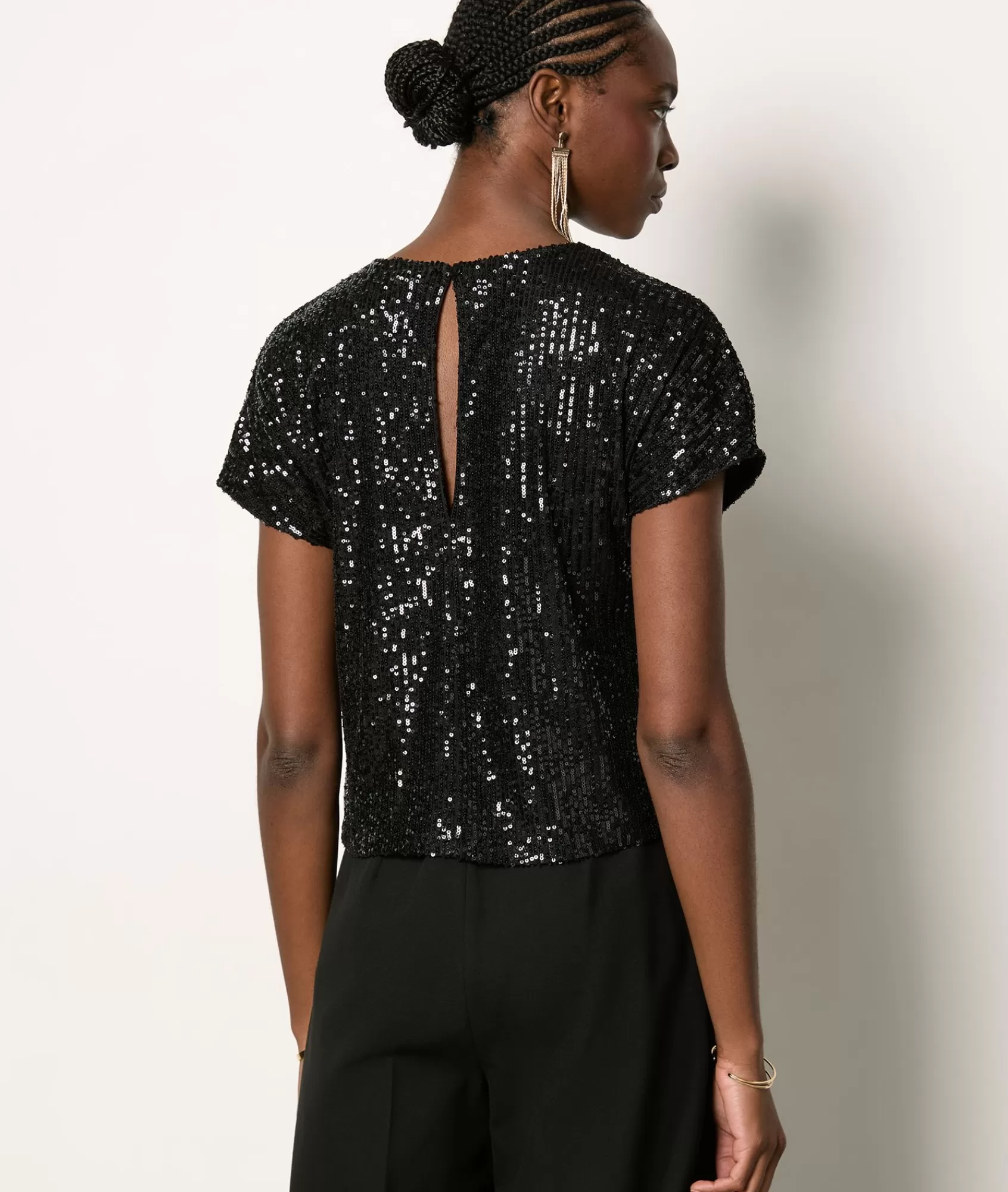 Etam Sequin | T-shirts>T-shirt manches courtes à sequins