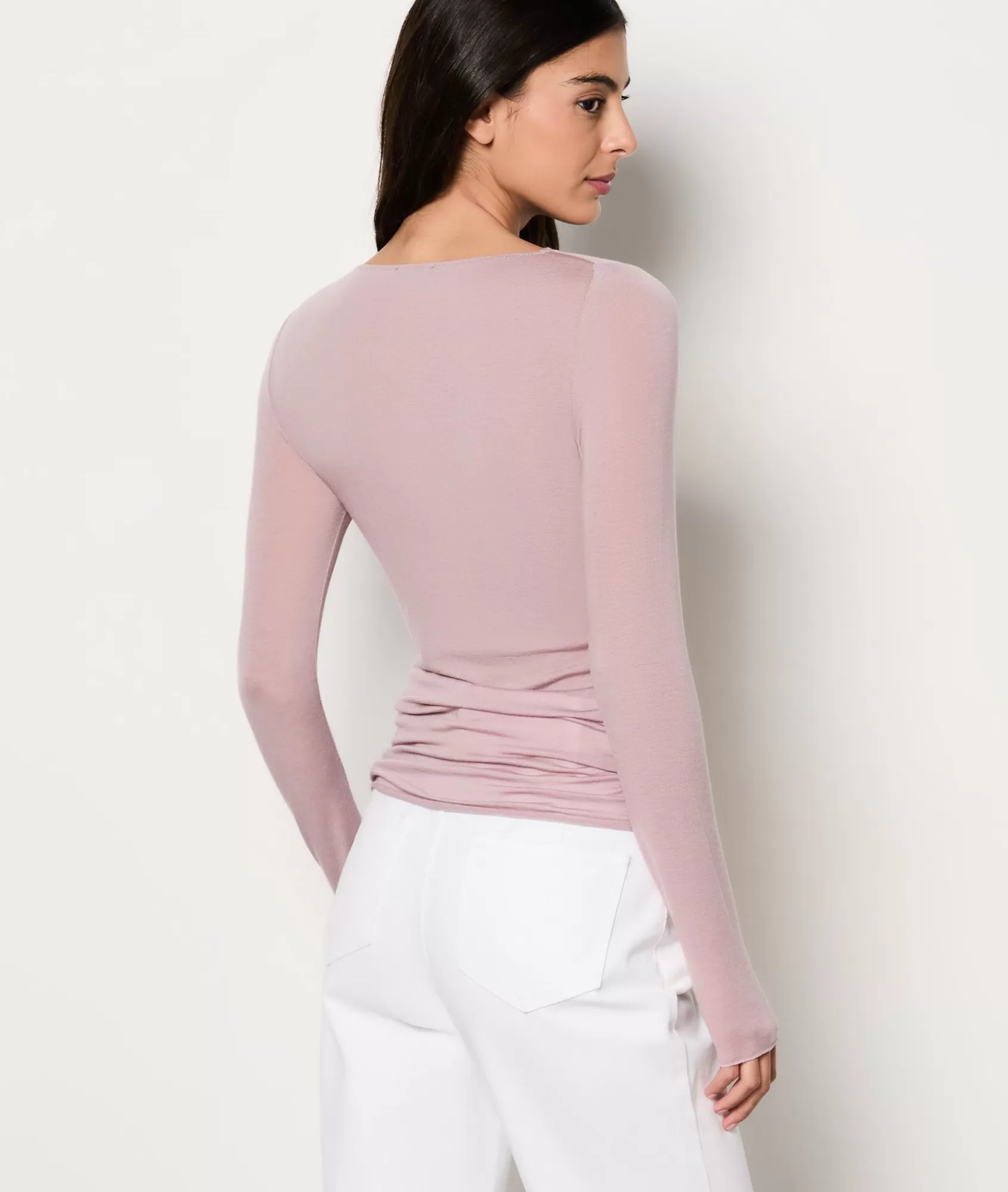 Etam Pyjama Tops>T-shirt manches longues col bateau avec cachemire en maille thermique