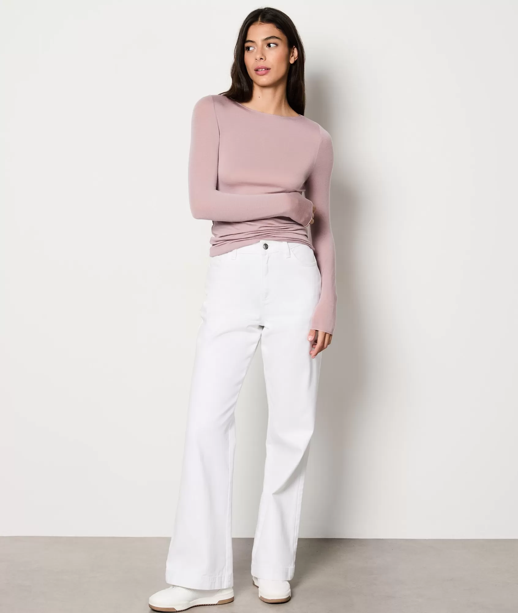 Etam Pyjama Tops>T-shirt manches longues col bateau avec cachemire en maille thermique