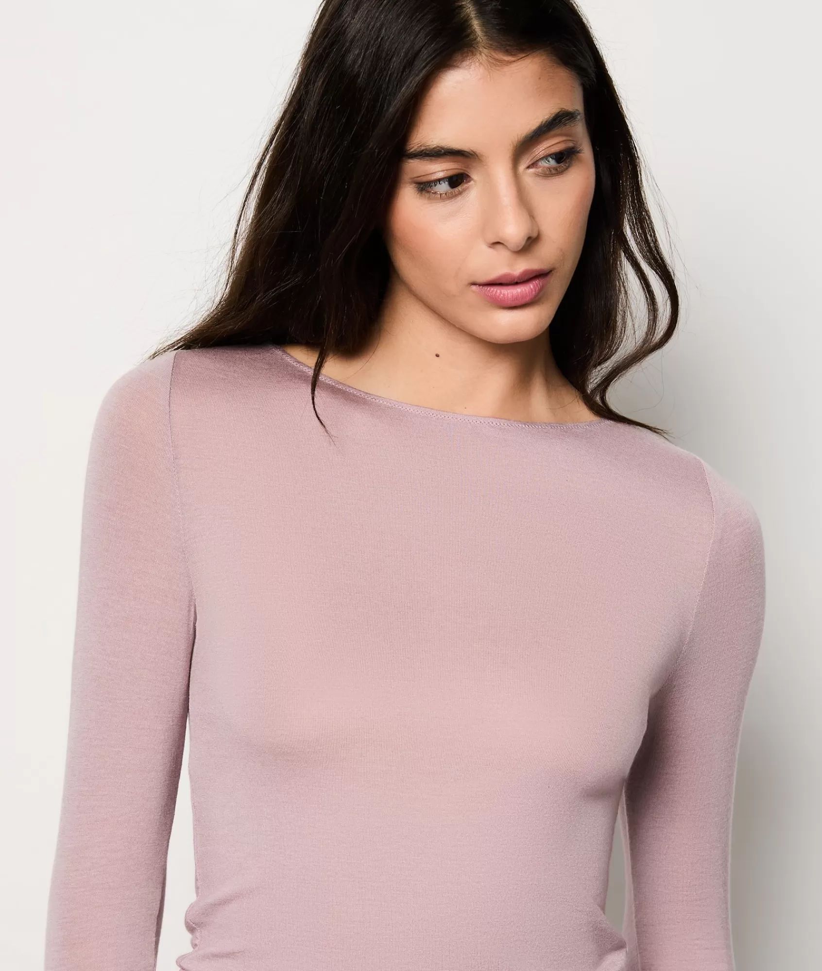 Etam Pyjama Tops>T-shirt manches longues col bateau avec cachemire en maille thermique