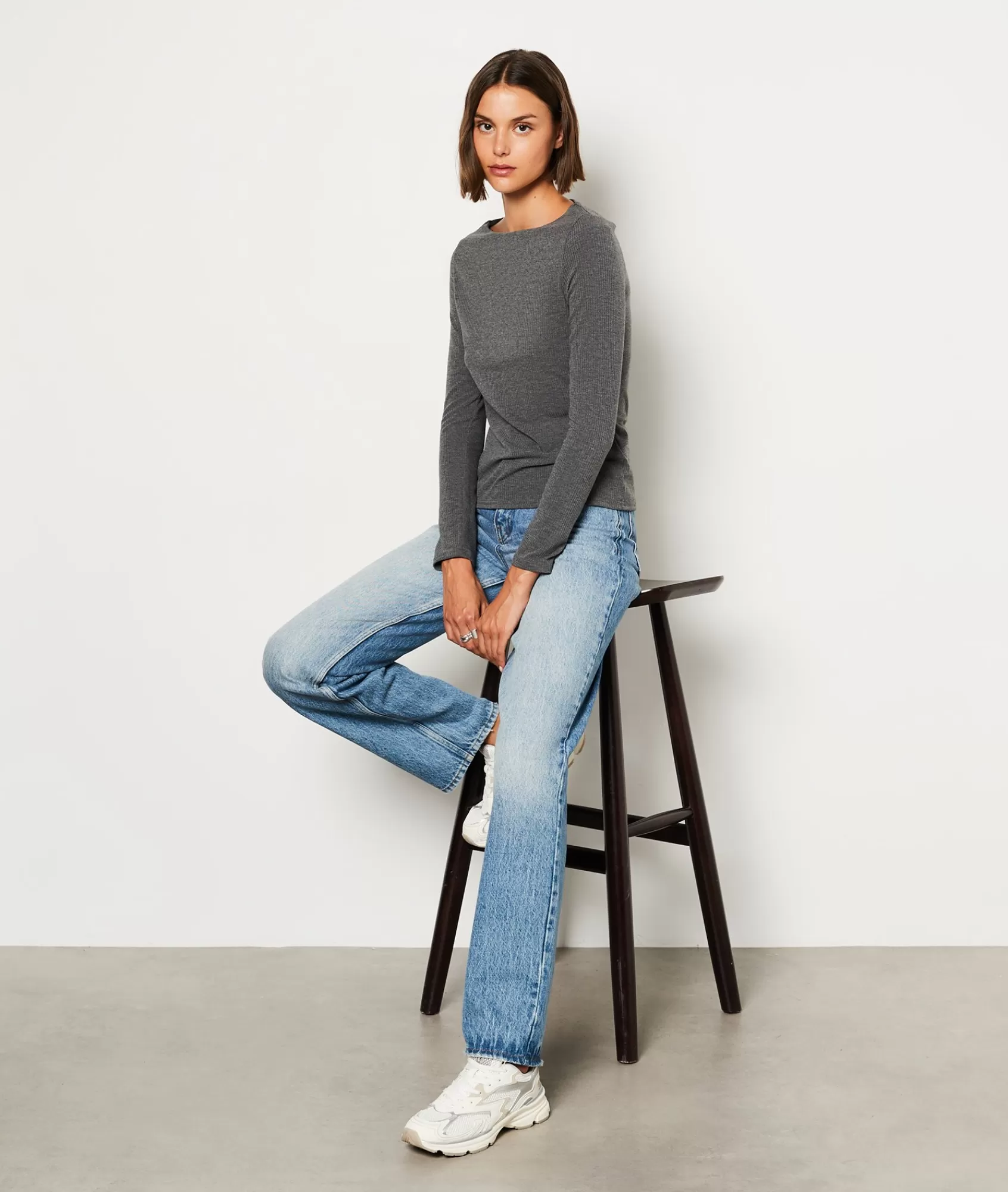Etam T-shirts>T-shirt manches longues côtelé