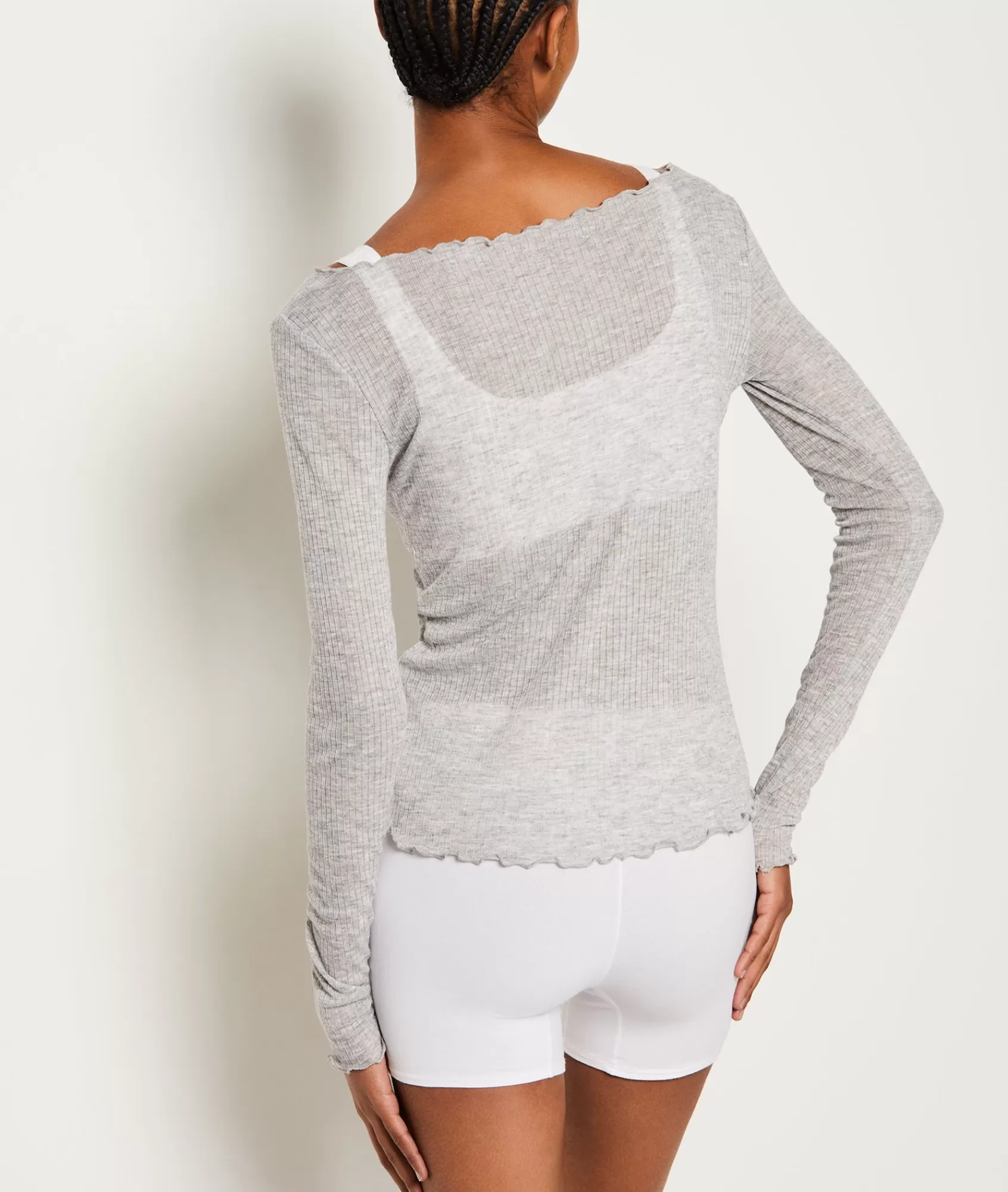 Etam Loungewear | Pyjama Tops>T-shirt manches longues côtelé