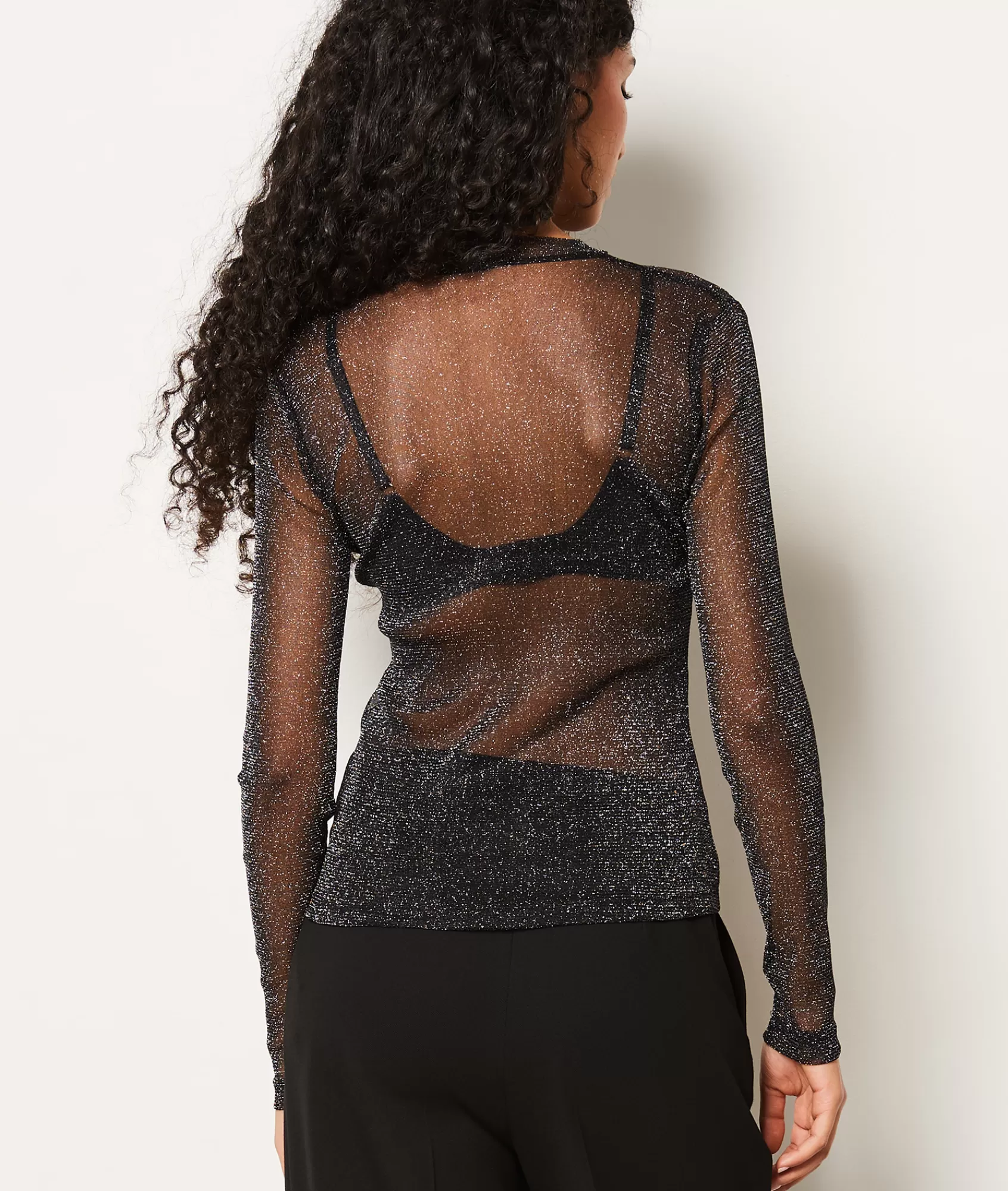 Etam T-shirts>T-shirt transparent à paillettes
