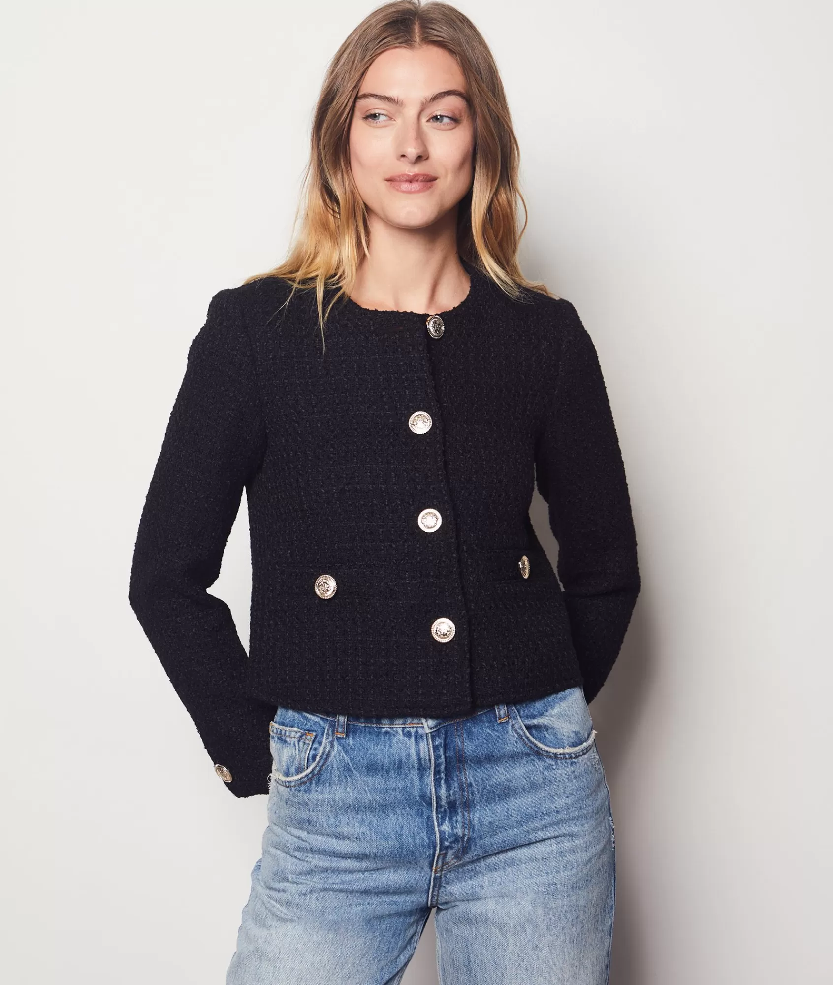 Etam Jackets>Tweed-effect Jacket