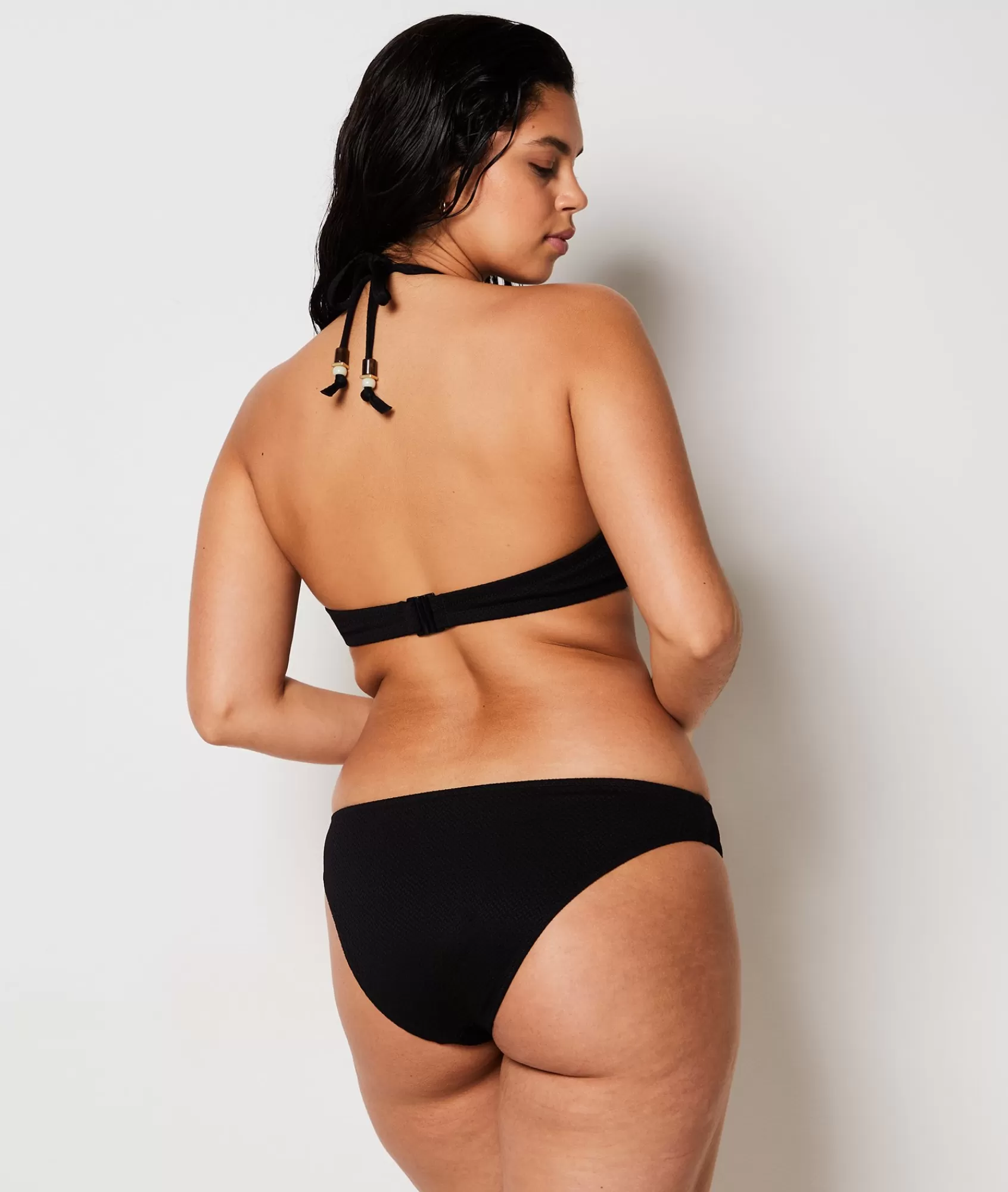 Etam Balconette Tops | Triangle Tops>Underwired Triangle Textured Bikini Top