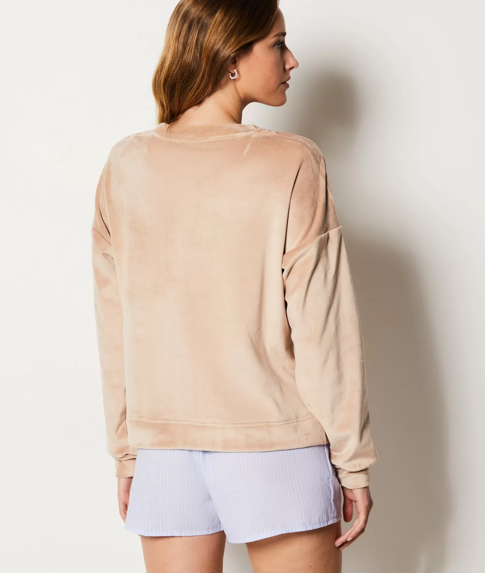 Etam Loungewear | Pyjama Ponchos, Sweatshirts & Jackets>Velvet Pyjama Sweatshirt