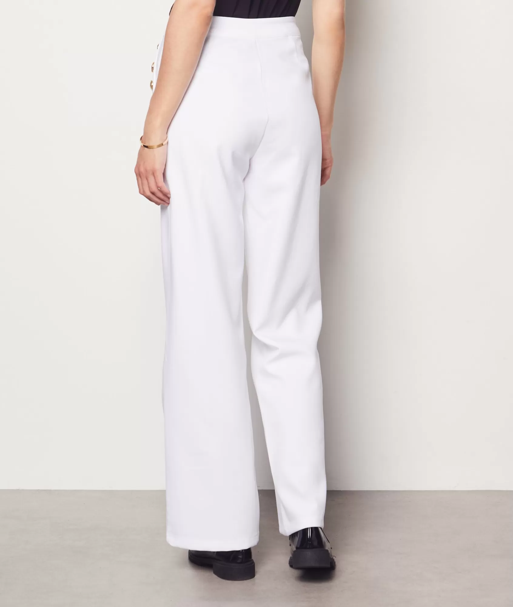 Etam Wide-leg Pants>Wide Cut Trousers with Button Details