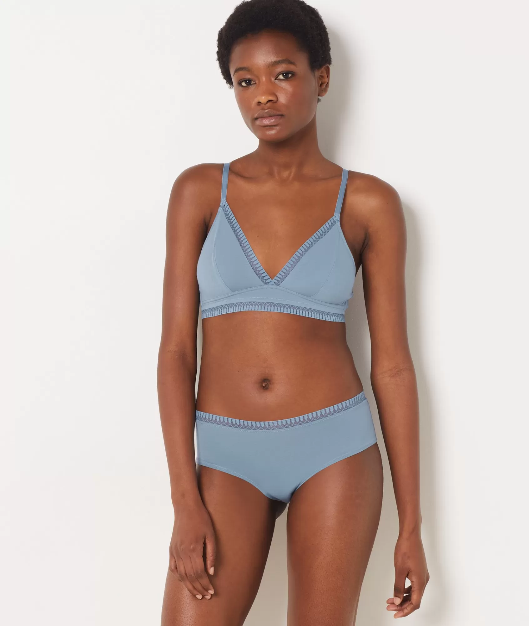 Etam Triangle Bras | Wireless Bras>Wireless Cotton Triangle Bra