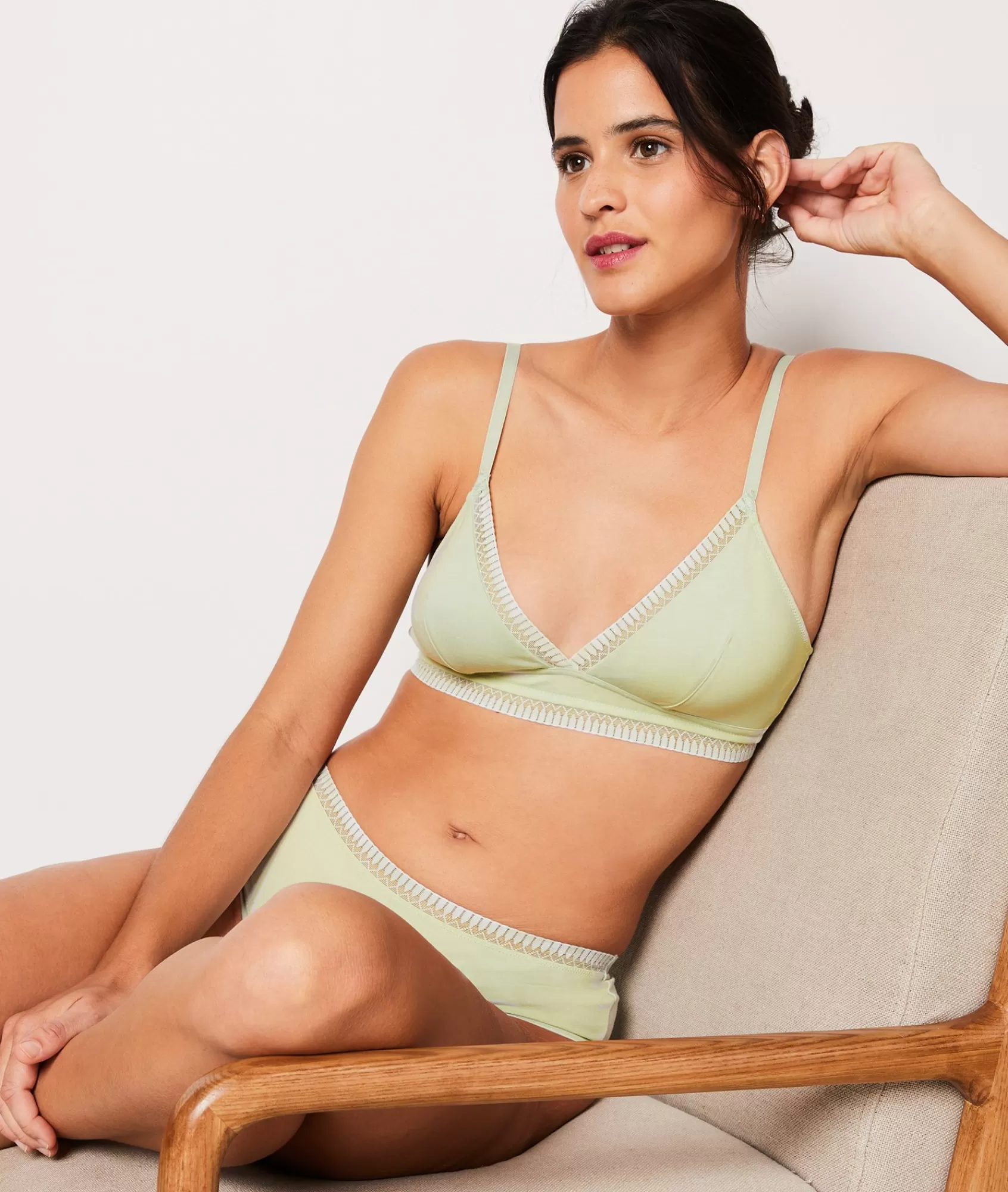 Etam Triangle Bras | Wireless Bras>Wireless Cotton Triangle Bra