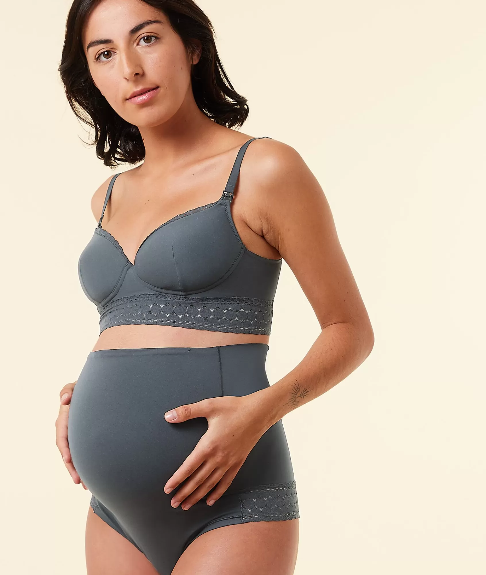 Etam Balconette Bras | Wireless Bras>Wireless Lightly Lined Bra with Nursing Clips
